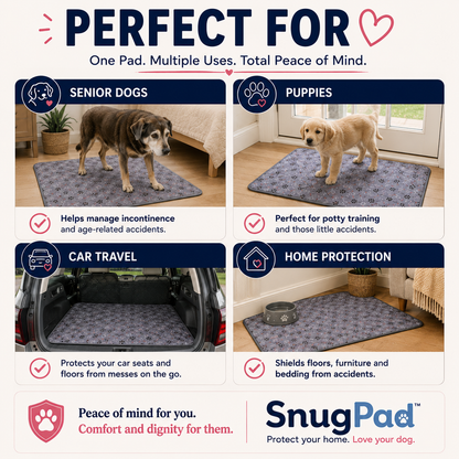 SnugPad™ — Washable Pee Pad for Senior Dogs
